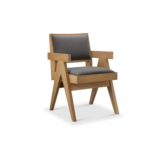 Pierre Jeanneret Velvet Arm Chair (Walnut)