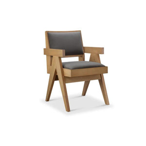 Pierre Jeanneret Velvet Arm Chair (Walnut)